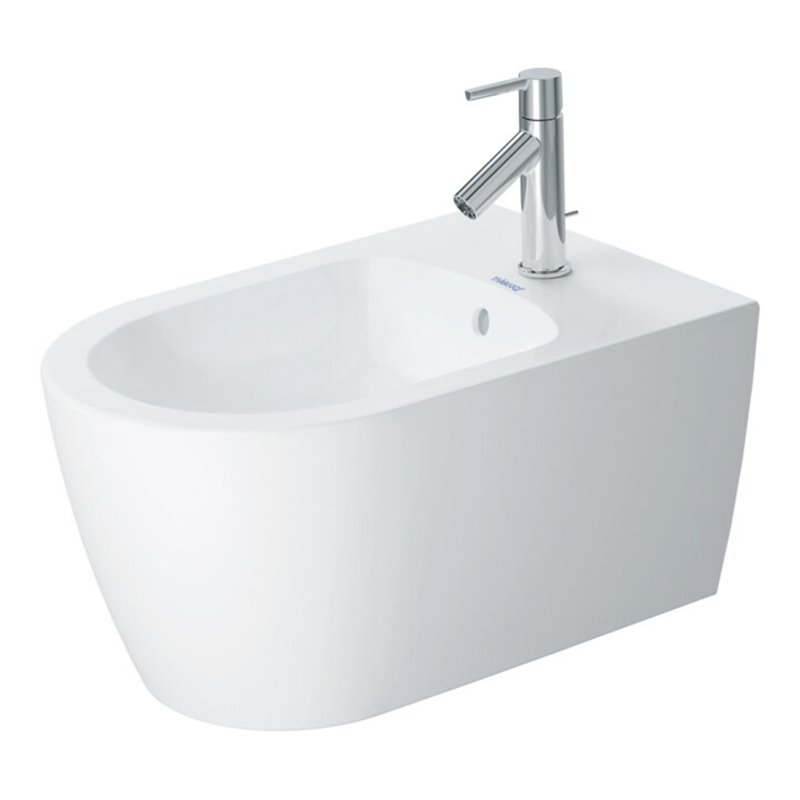 Duravit Wand-Bidet Me by Starck 37x57cm, m HL, ÜL, HLB, weiß seidenmatt