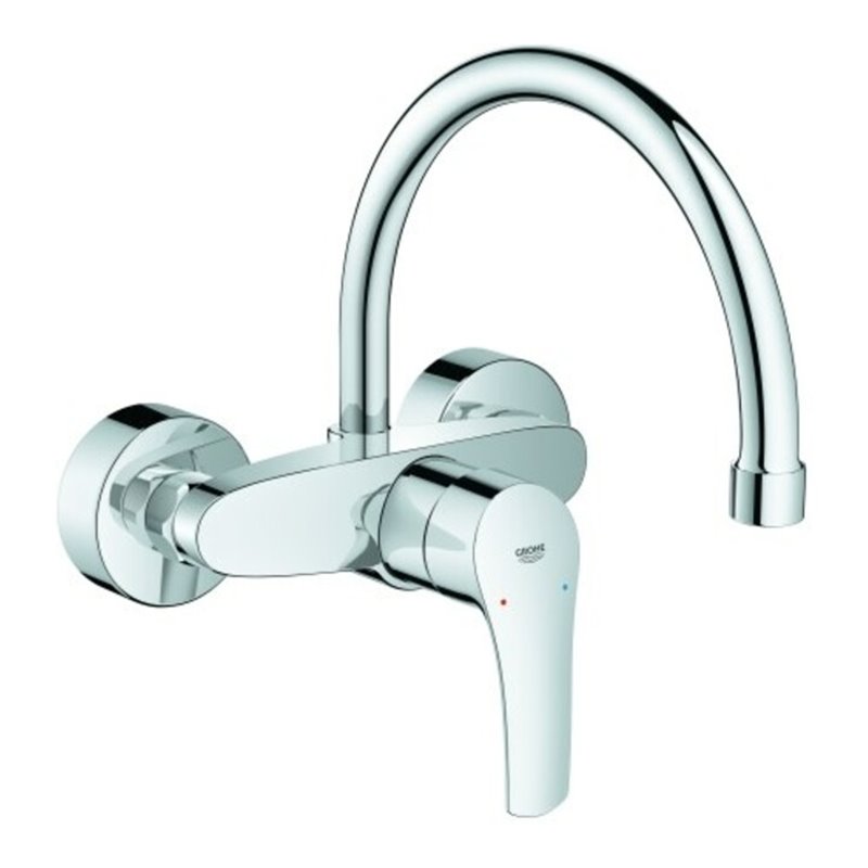 Grohe Spültisch-Einhebelmischer Eurosmart 1/2', Wandmontage, chrom