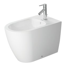 Duravit Stand-Bidet Me by Starck 37x60cm, m HL, ÜL, HLB, weiß seidenmatt