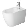 Duravit Stand-Bidet Me by Starck 37x60cm, m HL, ÜL, HLB, weiß seidenmatt