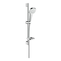 hansgrohe Brause-Set Croma Select E Vario 669mm Brausestange, weiß/chrom