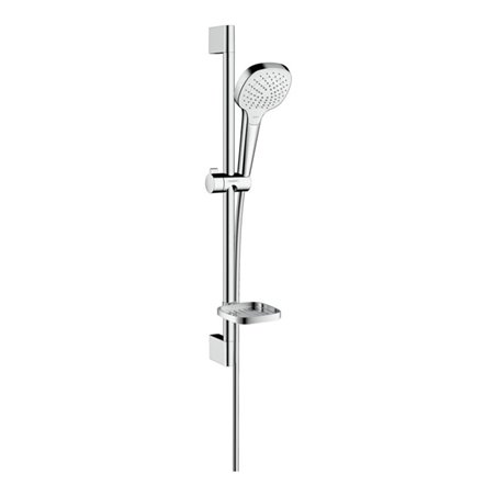 hansgrohe Brause-Set Croma Select E Vario 669mm Brausestange, weiß/chrom