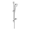 hansgrohe Brause-Set Croma Select E Vario 669mm Brausestange, weiß/chrom