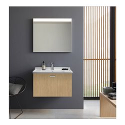Duravit Möbelwaschtisch Starck 3 70x49cm, we WG, m HL, ÜL, Hahnlochbank