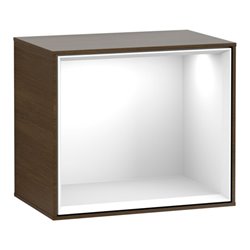 V&B Regalmodul Finion 41,8x35,6x27cm, Reg glo wh., wal veneer