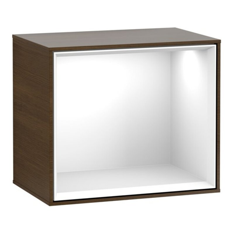 V&B Regalmodul Finion 41,8x35,6x27cm, Reg glo wh., wal veneer