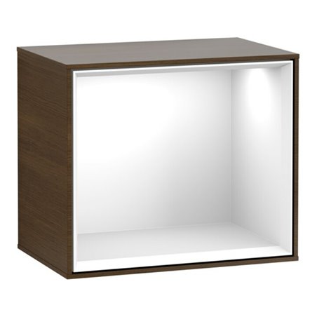 V&B Regalmodul Finion 41,8x35,6x27cm, Reg glo wh., wal veneer