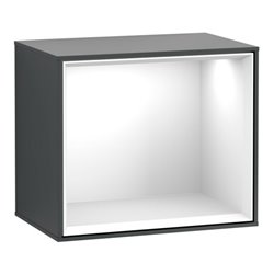 V&B Regalmodul Finion 41,8x35,6x27cm, Rg glo wh., md bl. m Lac