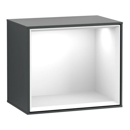 V&B Regalmodul Finion 41,8x35,6x27cm, Rg glo wh., md bl. m Lac