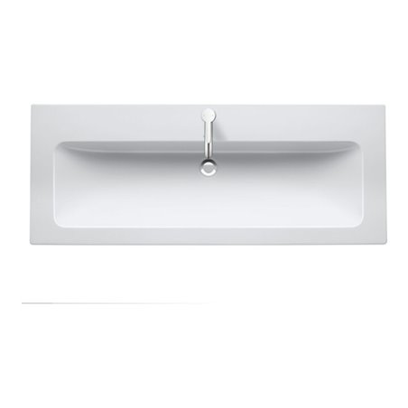 Duravit Möbelwaschtisch Me by Starck 123x49cm, m HL, ÜL, HLB, weiß seidenmatt
