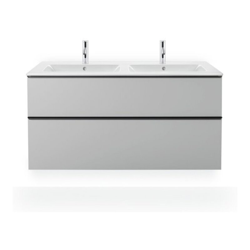 Duravit Möbel-Doppelwaschtisch Me by Starck 130x49cm, o HL, m ÜL, HLB, we s-matt, WG