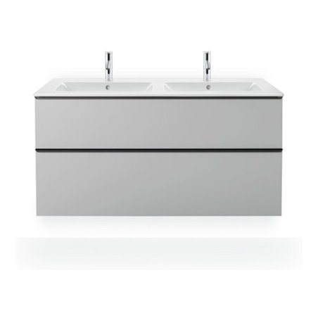 Duravit Möbel-Doppelwaschtisch Me by Starck 130x49cm, o HL, m ÜL, HLB, we s-matt, WG