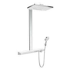 hansgrohe Showerpipe Rainmaker Select 2 jet, mit Thermostat, weiß/chrom