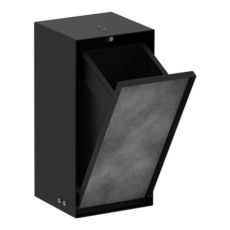 hansgrohe XtraStoris Rock EB-Abfalleimer 300x150x140mm, m befl. Tür, mattschwarz