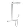 hansgrohe Showerpipe Rainmaker Select 3 jet, mit Thermostat, weiß/chrom