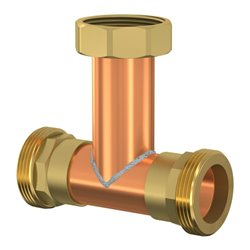 Flamco T-Stück PN 10, G 1 1/2, z Einbin. v Beistellbeh.