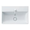 Duravit Handwaschbecken geschliffen DuraSquare 45x35cm, o. ÜL, m HLB, m HL, we WG