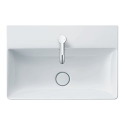 Duravit Handwaschbecken DuraSquare 45x35cm, o. ÜL, m HLB, m HL, we WG