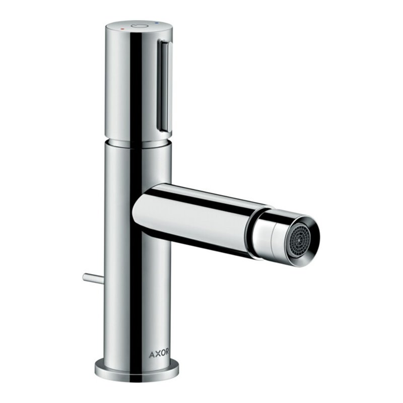hansgrohe Bidet-Einhebelmischer Axor Uno Select Ausl 124mm, m ZugstAblGar, brush. bla vc