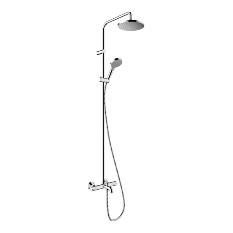 hansgrohe Showerpipe 200 Vernis Blend mit Wannenthermostat, 1jet, chrom
