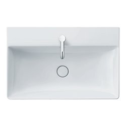 Duravit Möbelwaschtisch geschliffen DuraSquare 80x47cm, o. ÜL, m HLB, 1 HL, we WG
