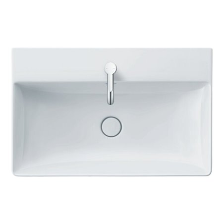 Duravit Möbelwaschtisch geschliffen DuraSquare 80x47cm, o. ÜL, m HLB, 1 HL, we WG