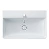 Duravit Möbelwaschtisch geschliffen DuraSquare 80x47cm, o. ÜL, m HLB, 1 HL, we WG