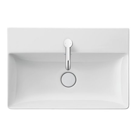 Duravit Möbelwaschtisch Com, DuraSquare geschli. 60x40cm, o. ÜL, m HLB, 1 HL, we WG