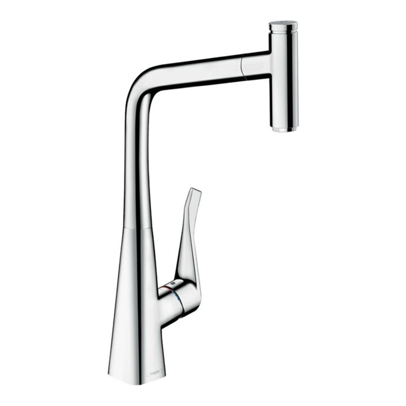 hansgrohe Spültisch-Einhebelmischer 320 Metris Select M71 mit Ausziehauslauf, 1jet, sBox, chrom