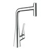 hansgrohe Spültisch-Einhebelmischer 320 Metris Select M71 mit Ausziehauslauf, 1jet, sBox, chrom