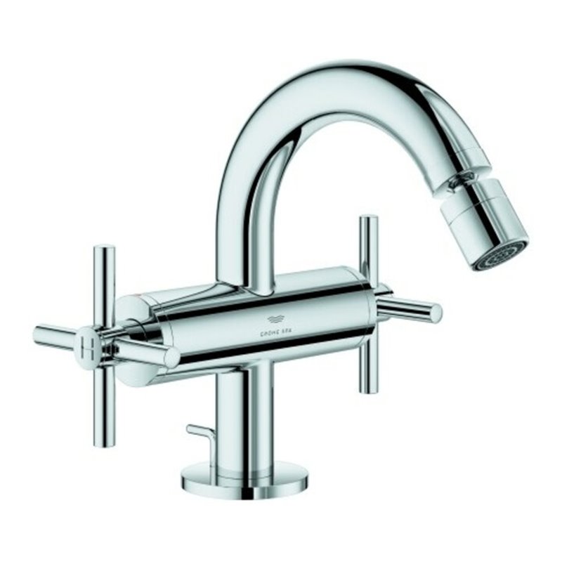 Grohe Bidet-Zweigriff-Armatur Atrio 1/2', mit Kreuzgriffen, chrom
