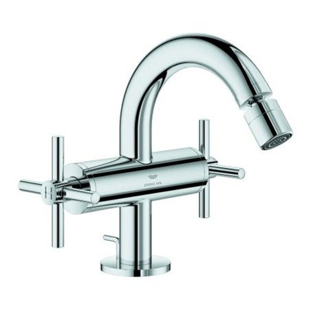 Grohe Bidet-Zweigriff-Armatur Atrio 1/2', mit Kreuzgriffen, chrom