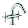 Grohe Bidet-Zweigriff-Armatur Atrio 1/2', mit Kreuzgriffen, chrom