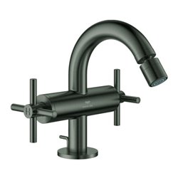 Grohe Bidet-Zweigriff-Armatur Atrio 1/2', m Kreuzgr., hd graphite gebürstet