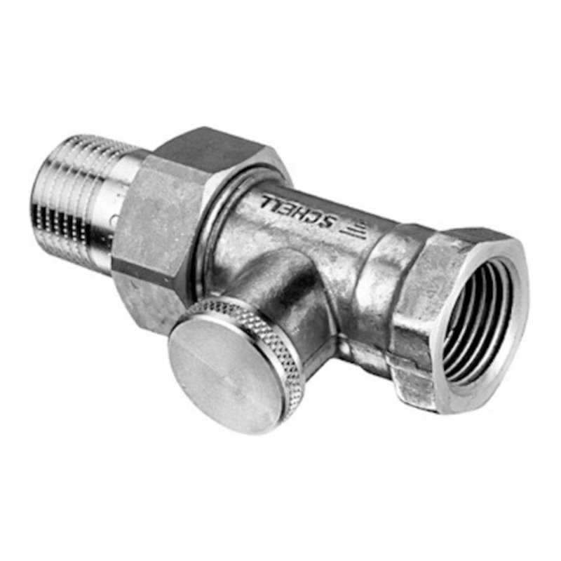 Schell Radiatorverschraubung R 3/4xG 3/4 IG, DG, absperrb., MS vern.