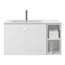 Duravit Möbelwaschtisch Me by Starck 83x49cm, asy, B li, m ÜL, HLB, 1 HL, we