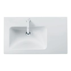 Duravit Möbelwaschtisch Me by Starck 83x49cm, asy, B li, m ÜL, HLB, 1 HL, we