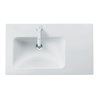 Duravit Möbelwaschtisch Me by Starck 83x49cm, asy, B li, m ÜL, HLB, 1 HL, we