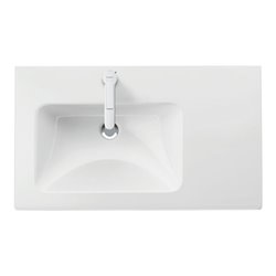 Duravit Möbelwaschtisch Me by Starck 83x49cm, asy, B li, m ÜL, HLB, 1 HL, we