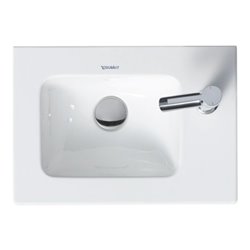 Duravit Möbel-Handwaschbecken Me by Starck 43x30cm, m HL, ÜL, HLB, weiß WonderGliss