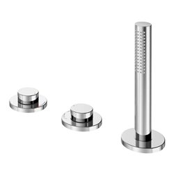 Keuco Wannen-3-Loch-Armatur Edition 400 Nickel gebürstet, Wannenrandmontage