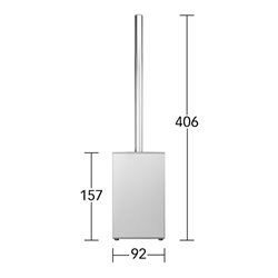 Keuco Bürstengarnitur Edition 90 Square Standmod., Kst.-Einsatz anthr., verchromt