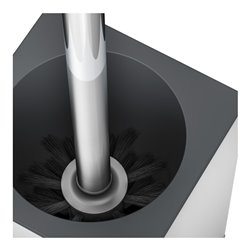 Keuco Bürstengarnitur Edition 90 Square Standmod., Kst.-Einsatz anthr., verchromt