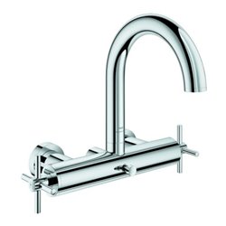 Grohe Wannen-Zweigriff-Armatur Atrio 1/2', m Kreuzgriffen, Wandmontage, chrom