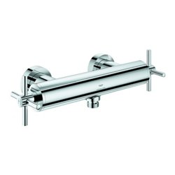 Grohe Brause-Zweigriff-Armatur Atrio 1/2', m Kreuzgriffen, Wandmontage, chrom