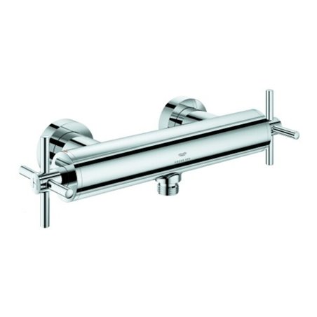 Grohe Brause-Zweigriff-Armatur Atrio 1/2', m Kreuzgriffen, Wandmontage, chrom