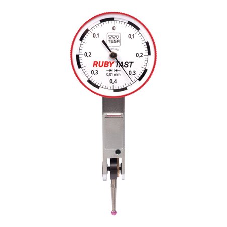 TESA Technology Analoges Standard-Fühlhebelmessgerät RUBYTAST mit drehbarem Skalenblatt Ø 28 mm, 0,8 mm, 0,01 mm