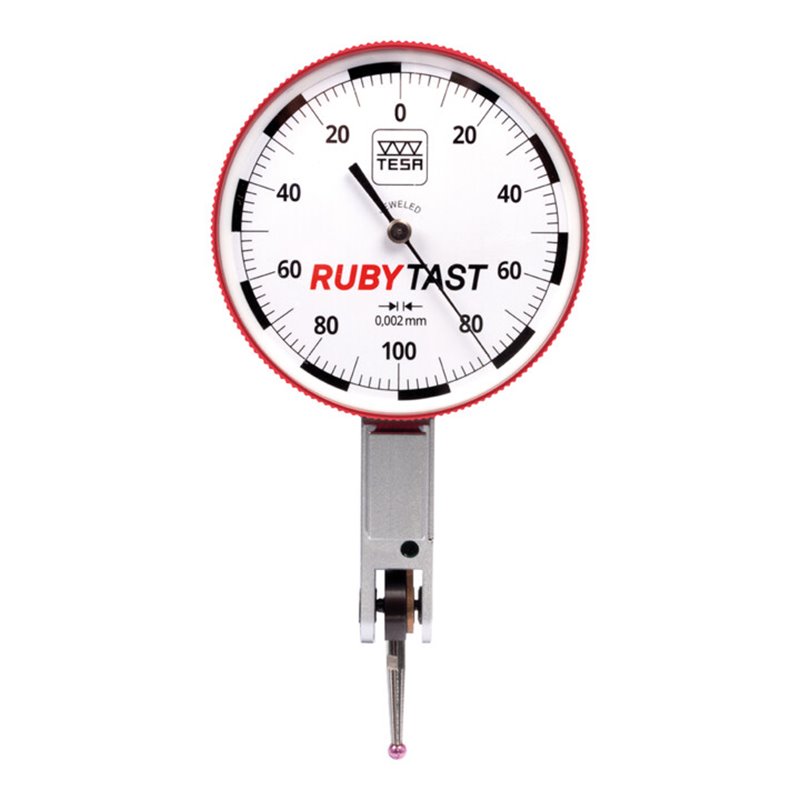 TESA Technology Analoges Standard-Fühlhebelmessgerät RUBYTAST mit drehbarem Skalenblatt Ø 38 mm, 0,2 mm, 0,002 mm