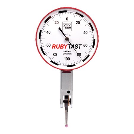 TESA Technology Analoges Standard-Fühlhebelmessgerät RUBYTAST mit drehbarem Skalenblatt Ø 38 mm, 0,2 mm, 0,002 mm