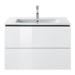 Duravit Möbelwaschtisch Me by Starck 83x49cm, we WG, m HL, ÜL, Hahnlochbank